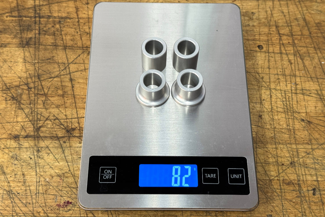 Lightweight aluminum performance wheel spacer upgrade for CRF300L silver